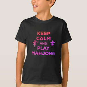 Behalt Calm und spiele Mahjong Funny Slogan T-Shirt