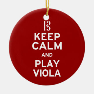 Behalt Calm und spiele Viola Keramik Ornament