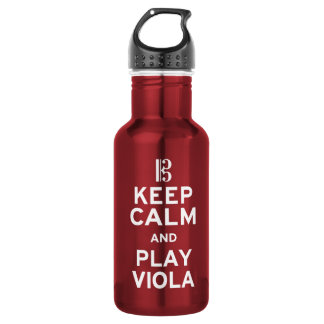 Behalt Calm und spiele Viola Trinkflasche