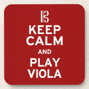 Behalt Calm und spiele Viola Untersetzer