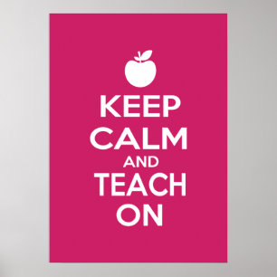 Behalt Calm und Teach on Poster