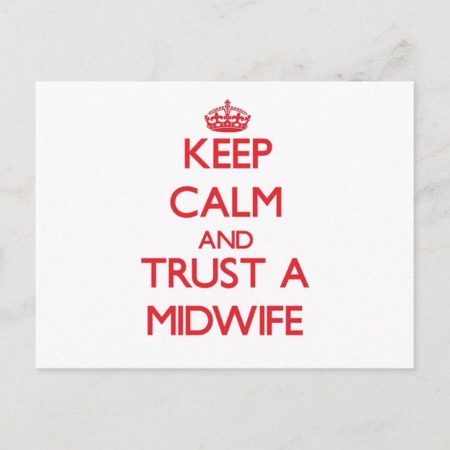 Behalt Calm und Trust a Midfrau Postkarte (Vorderseite)