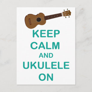 Behalt Calm und Ukulele Auf einzigartigem Hawaii s Postkarte