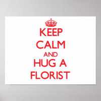 Behalt Calm und Umarmung eines Floristen