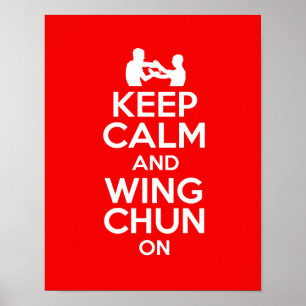 Behalt Calm und Wing Chun auf !!! Poster
