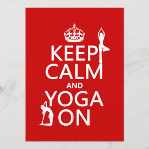 Behalt Calm und Yoga On (Farben anpassen) Einladung