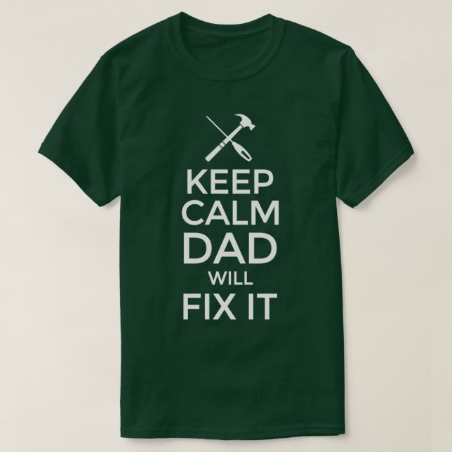 Behalt Calm Vater behebt es Vathage Tools Handym T-Shirt (Design vorne)