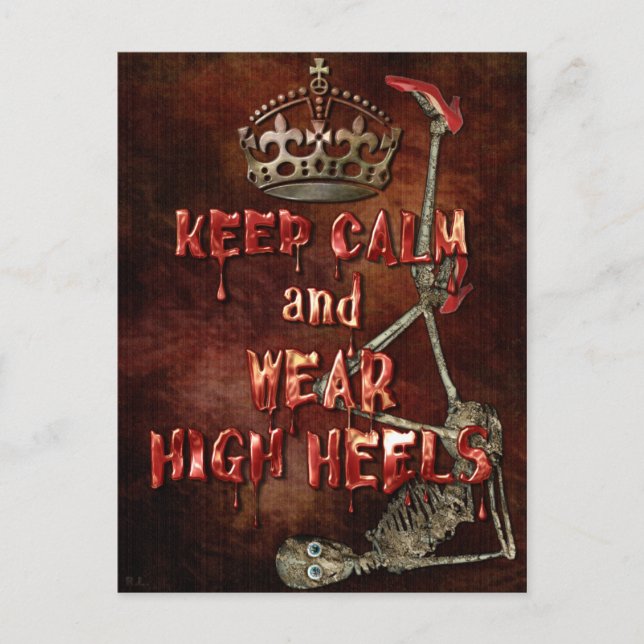 Behalt Calm Wear High Heels HORROR Postkarte (Vorderseite)