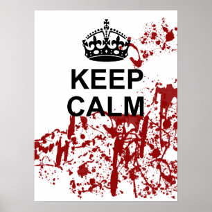 Behalt Calm Zombie Apokalypse Poster