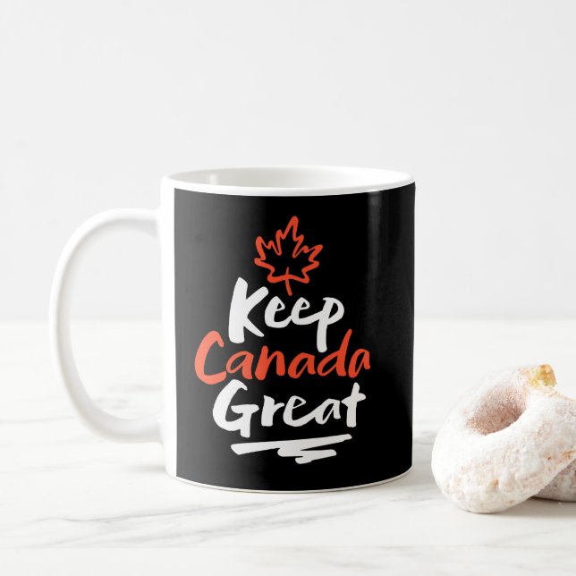 Behalt CANADA Great! Canadian Maple Leaf wieder he Kaffeetasse (Mit Donut)