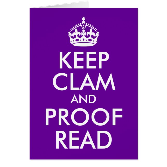 Behalt Clam und Proof Read (Vorne)