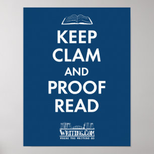Behalt Clam und Proofread Poster