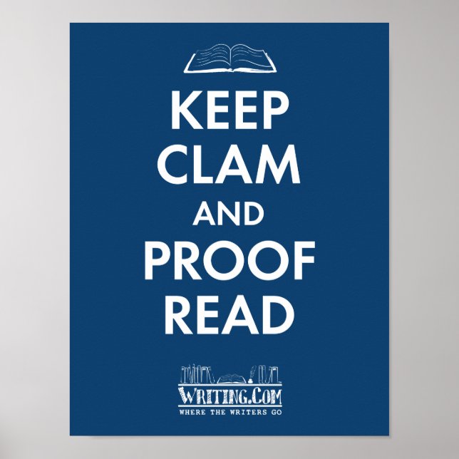 Behalt Clam und Proofread Poster (Vorne)
