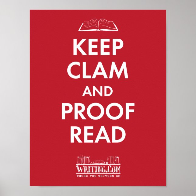 Behalt Clam und Proofread Poster (Vorne)