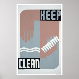 Behalt Clean 1938 WPA Poster