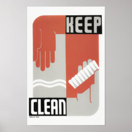Behalt Clean - Healthcare WPA Print - Circa 1937 Poster