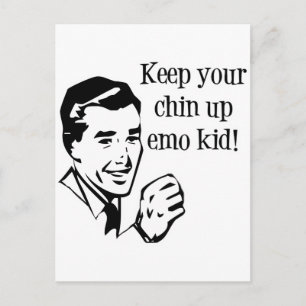 Behalt dein Chin Up Emo Kid! Postkarte