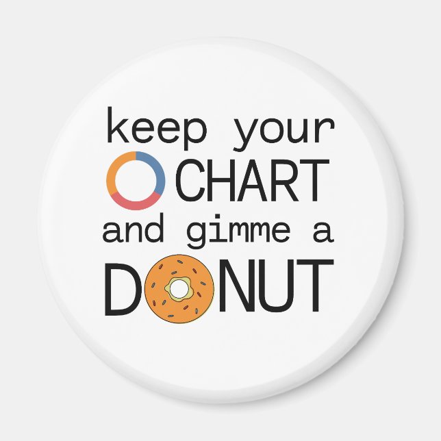 Behalt Dein (Donut) Diagramm und Gimme a Donut Magnet (Vorne)