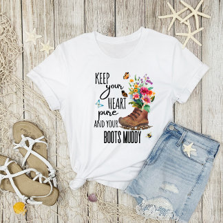 Behalt dein Herz pur und deine Stiefel Muddy Niedl T-Shirt
