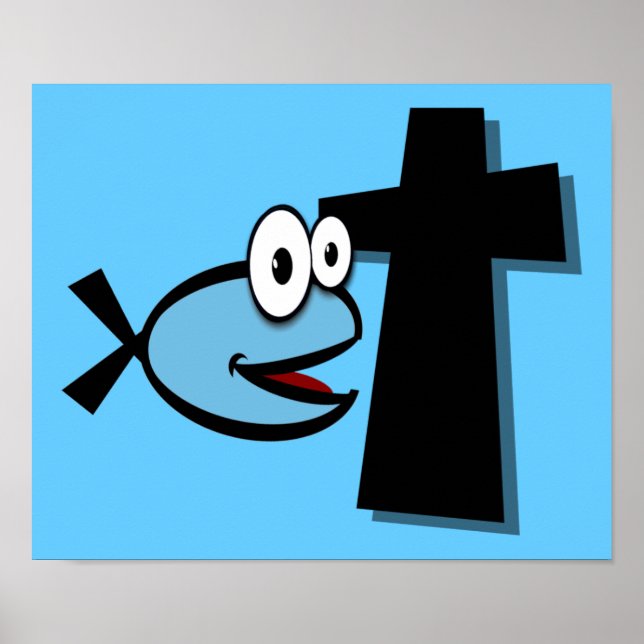 Behalt deine Augen auf dem Kreuz Poster (Vorne)