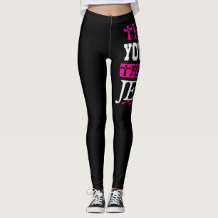 Behalt deine Augen auf Jesus fokussiert Leggings