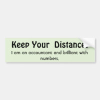 Behalt deine Distanz ! Buchhalter - Funny Message