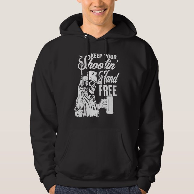 Behalt deine Hand frei! Hoodie (Vorderseite)