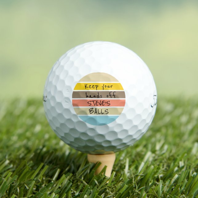 Behalt deine Hände von den Balls des Namens ab Golfball (Insitu T-Shirt)