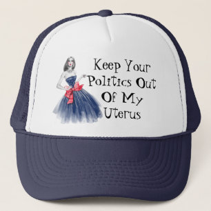 Behalt deine Politik aus meinem Uterus-T - Shirt Truckerkappe