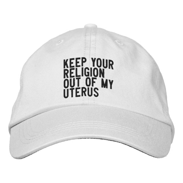 Behalt deine Religion aus meinem Uterus-Minimalist Bestickte Baseballkappe (Vorderseite)