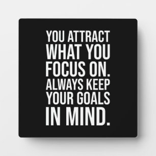 Behalt deine Ziele im Sinn - Erfolg Motivierend Fotoplatte
