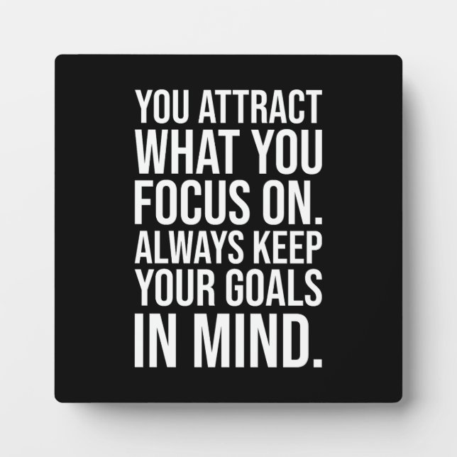 Behalt deine Ziele im Sinn - Erfolg Motivierend Fotoplatte (Vorderseite)