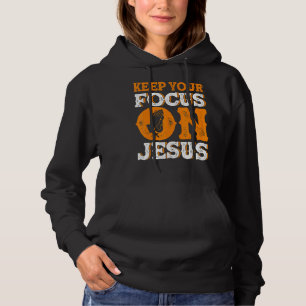 Behalt deinen Fokus auf Jesus Bible Study Christli Hoodie
