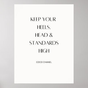 Behalt deinen Heelsen Kopf & Standards High Poster