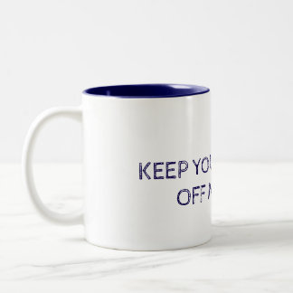 BEHALT DEINEN RELIGION VON MEINER KÖRPERKaffeekaff Zweifarbige Tasse