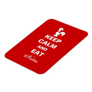 Behalt den flexiblen Magneten Calm und Eat Natas. Magnet