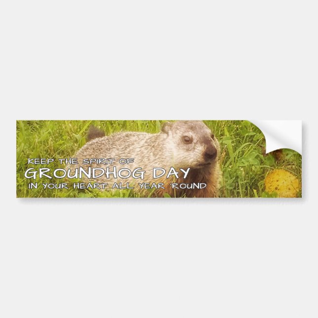 Behalt den Geist des Autoaufklebers des Groundhog- Autoaufkleber (Vorne)