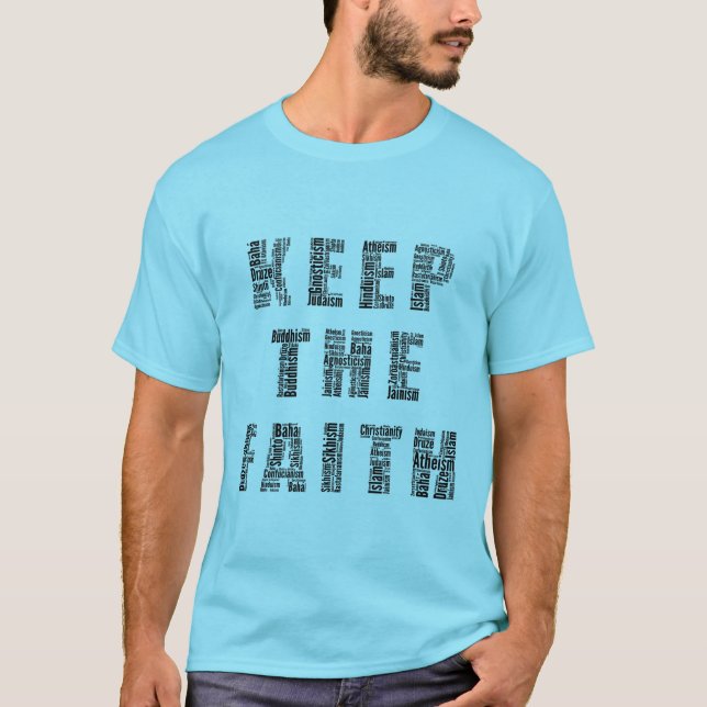 Behalt den Glauben (schwarz) T-Shirt (Vorderseite)