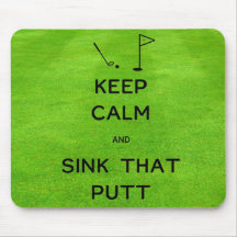 Behalt den Golfplatz von Putt und Sink