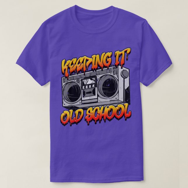 Behalt der Boombox für die alte Hip Hop Retro-Musi T-Shirt (Design vorne)