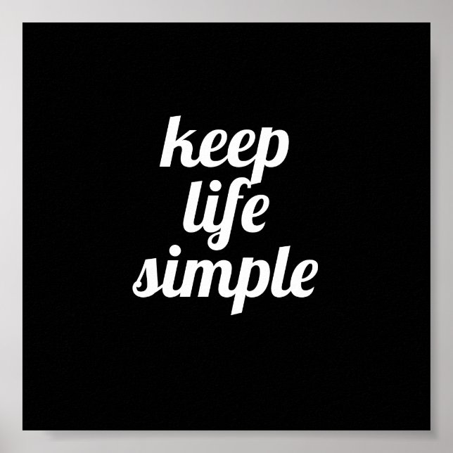 behalt der einfachen Zitat-Poster-Typografie Poster (Vorne)