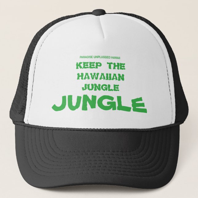 BEHALT DER HAWAIIAN JUNGLE JUNGLE TRUCKERKAPPE (Vorderseite)
