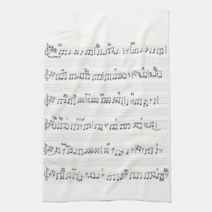 Behalt der Musiknoten der Song-Plakette Geschirrtuch