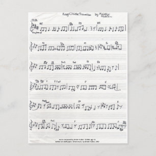 Behalt der Promise Sheet Music Postkarte
