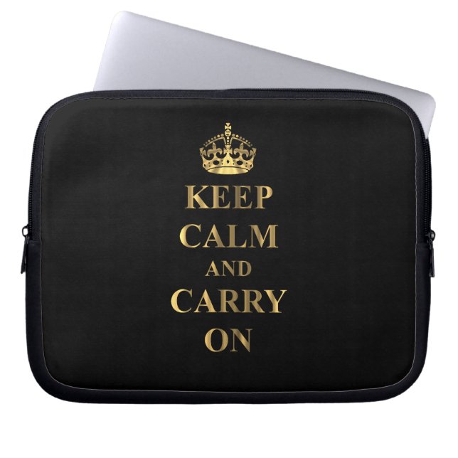 Behalt der Ruhe in jeder Farbe Laptopschutzhülle (Vorderseite)