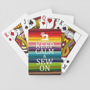 Behalt der ruhigen Näharbeiten an der Rainbow-Fabr Spielkarten