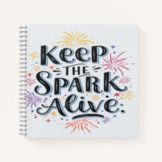 Behalt der Spark Alive Notizbuch