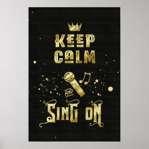 Behalt der Täuschung und des Sings auf Goldmikroph Poster