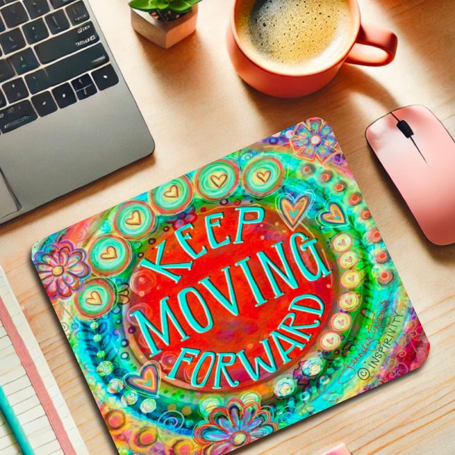 Behalt der Vorwärtskursinspiriertheit Mousepad (Von Creator hochgeladen)