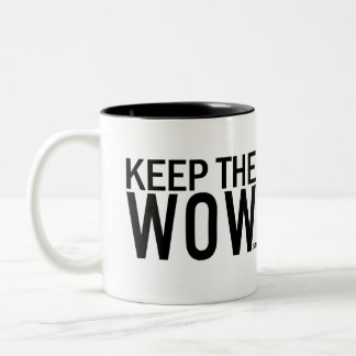 Behalt der Wow-Tasse Zweifarbige Tasse